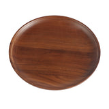 Maxbell Round Wooden Serving Tray Plate Fruit Tea Coffee Breakfast Kitchen Platter M