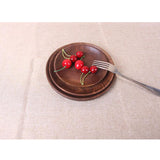 Maxbell Round Wooden Serving Tray Plate Fruit Tea Coffee Breakfast Kitchen Platter M