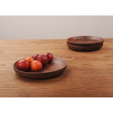 Maxbell Round Wooden Serving Tray Plate Fruit Tea Coffee Breakfast Kitchen Platter M