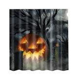 Maxbell Halloween Printed Polyester Bathroom Shower Curtain Pumpkin Lamp