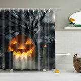 Maxbell Halloween Printed Polyester Bathroom Shower Curtain Pumpkin Lamp