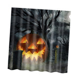 Maxbell Halloween Printed Polyester Bathroom Shower Curtain Pumpkin Lamp