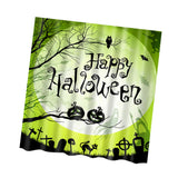 Maxbell Halloween Printed Polyester Bathroom Shower Curtain Happy Halloween Green