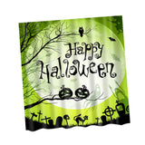 Maxbell Halloween Printed Polyester Bathroom Shower Curtain Happy Halloween Green