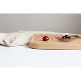 Maxbell Wooden Tray Food Fruit Tea Coffee  Kitchen Platter Plate Beech D 25×17cm