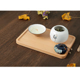 Maxbell Wooden Tray Food Fruit Tea Coffee  Kitchen Platter Plate Beech D 25×17cm