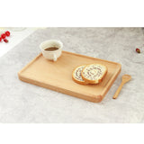 Maxbell Wooden Tray Food Fruit Tea Coffee  Kitchen Platter Plate Beech D 25×17cm