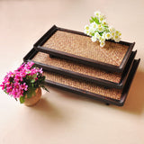 Maxbell Hotel Household Serving Tray Bamboo Creative Fruit Tea Food Dinner Plate L