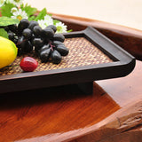 Maxbell Hotel Household Serving Tray Bamboo Creative Fruit Tea Food Dinner Plate L