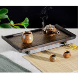Maxbell Hotel Household Serving Tray Bamboo Creative Fruit Tea Food Dinner Plate L