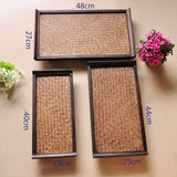 Maxbell Hotel Household Serving Tray Bamboo Creative Fruit Tea Food Dinner Plate L