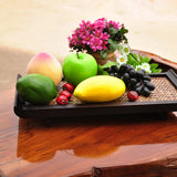 Maxbell Hotel Household Serving Tray Bamboo Creative Fruit Tea Food Dinner Plate L