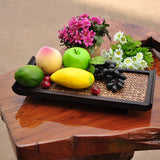 Maxbell Hotel Household Serving Tray Bamboo Creative Fruit Tea Food Dinner Plate L