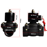 Maxbell Electric Solenoid Valve for Water Air Oil Fuels Normally Closed 25mm DC12V