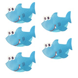 Maxbell 5 Piece Non Slip Bath Tub Stickers Bathroom Mat Shower Room Floor Grip Shark