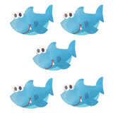 Maxbell 5 Piece Non Slip Bath Tub Stickers Bathroom Mat Shower Room Floor Grip Shark