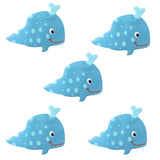 Maxbell 5 Piece Non Slip Bath Tub Stickers Bathroom Mat Shower Room Floor Grip Whale