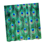 Maxbell Polyester Shower Curtain with 12 Hooks Home Bathroom Decoration Peacock