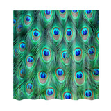 Maxbell Polyester Shower Curtain with 12 Hooks Home Bathroom Decoration Peacock