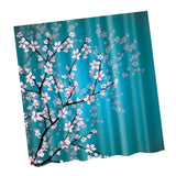 Maxbell Bathroom Decor Shower Curtain Waterproof Fabric with Hooks Plum Blossom