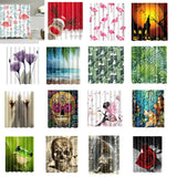 Maxbell Bathroom Decor Shower Curtain Waterproof Fabric with Hooks Banana Leaves#2