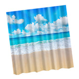 Maxbell Bathroom Decor Shower Curtain Waterproof Fabric with Hooks Beach Seaside#3