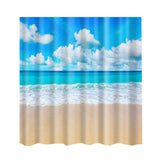 Maxbell Bathroom Decor Shower Curtain Waterproof Fabric with Hooks Beach Seaside#3