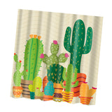 Maxbell Bathroom Decor Shower Curtain Waterproof Fabric with Hooks Cactus