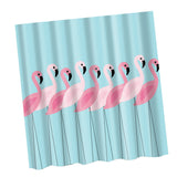 Maxbell Bathroom Extra Long Fabric Flamingo Bath Shower Curtain With 12 Hooks 4