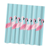 Maxbell Bathroom Extra Long Fabric Flamingo Bath Shower Curtain With 12 Hooks 4