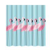 Maxbell Bathroom Extra Long Fabric Flamingo Bath Shower Curtain With 12 Hooks 4