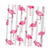 Maxbell Bathroom Extra Long Fabric Flamingo Bath Shower Curtain With 12 Hooks 10