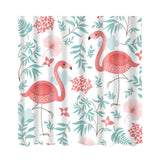 Maxbell Bathroom Extra Long Fabric Flamingo Bath Shower Curtain With 12 Hooks 6