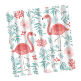 Maxbell Bathroom Extra Long Fabric Flamingo Bath Shower Curtain With 12 Hooks 6