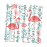 Maxbell Bathroom Extra Long Fabric Flamingo Bath Shower Curtain With 12 Hooks 6