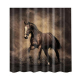 Maxbell Polyester Shower Curtain with 12 Hooks Home Bathroom Decoration Horse