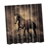 Maxbell Polyester Shower Curtain with 12 Hooks Home Bathroom Decoration Horse