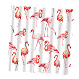 Maxbell Bathroom Extra Long Fabric Flamingo Bath Shower Curtain With 12 Hooks 2