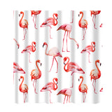 Maxbell Bathroom Extra Long Fabric Flamingo Bath Shower Curtain With 12 Hooks 2