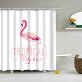 Maxbell Bathroom Extra Long Fabric Flamingo Bath Shower Curtain With 12 Hooks 5