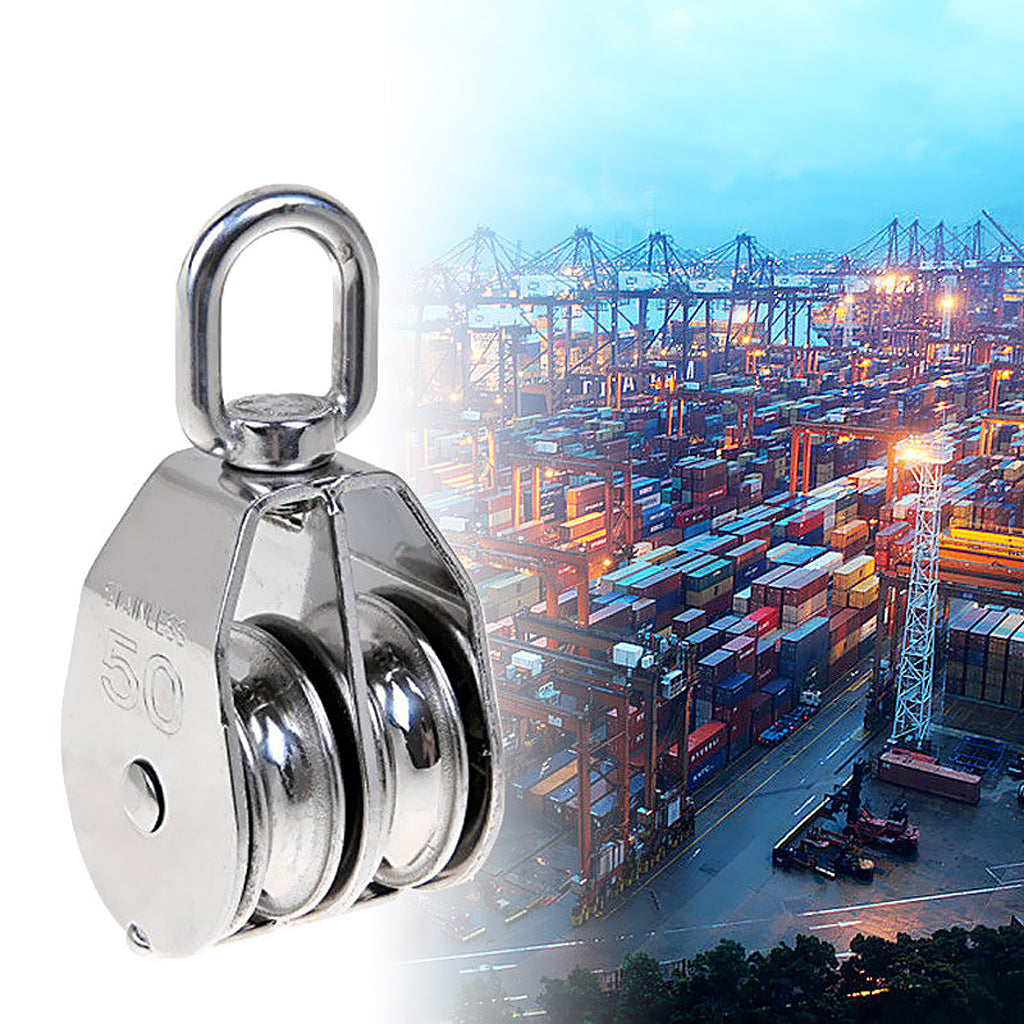 ⚡️Buy Maxbell Swivel Double Pulley Sheave Rigging Lift Rope Hanging ...