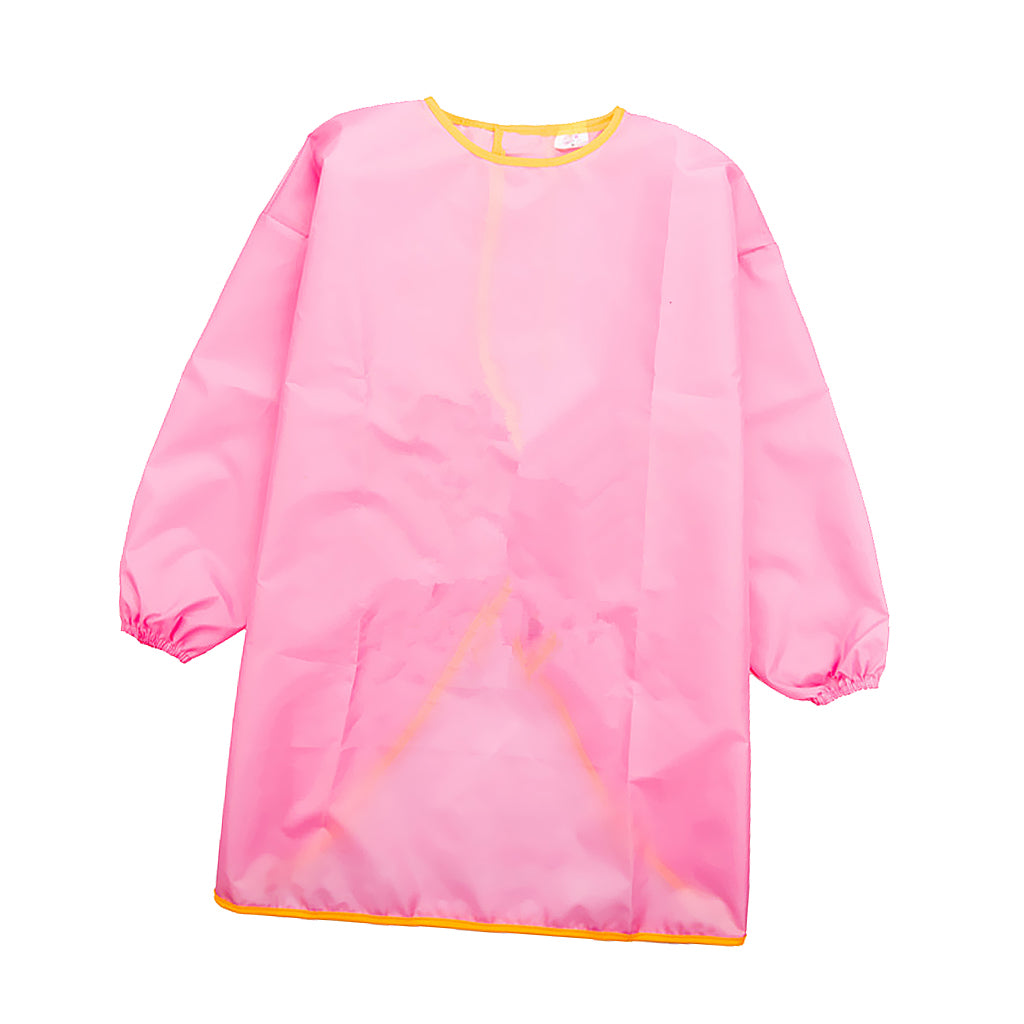 Maxbell Children Kids Long Sleeve Apron Drawing Painting Waterproof Smock Pink S