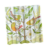 Maxbell Shower Curtain Bathroom Polyester Panel with 12 Hooks Set Bird & Flower