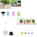 Maxbell Garden Self-watering Plant Flower Pot Wall Hanging Plastic Planter S white