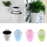 Maxbell Garden Self-watering Plant Flower Pot Wall Hanging Plastic Planter S white