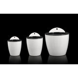 Maxbell Garden Self-watering Plant Flower Pot Wall Hanging Plastic Planter S white