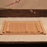 Maxbell 3 Pieces Bamboo Rectangle Placemats Table Mats Coasters 20x30cm Non-slip