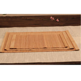 Maxbell 3 Pieces Bamboo Rectangle Placemats Table Mats Coasters 30x40cm Non-slip
