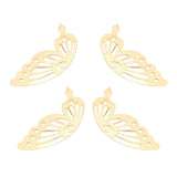 Maxbell 100x 42mm Hollow Filigree Butterfly Slice Charms DIY Jewelry Findings Golden