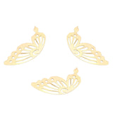 Maxbell 100x 42mm Hollow Filigree Butterfly Slice Charms DIY Jewelry Findings Golden